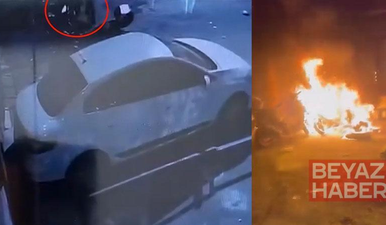 Beyoğlu’nda tartıştığı kişinin motosikletini kundakladı 4 motosiklet yandı: