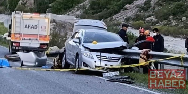 Düğün dönüşü kaza; 1 ölü, 3 yaralı