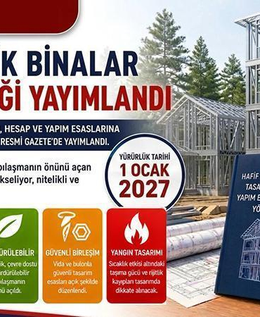 Bakanlıktan hafif çelik binalar yönetmeliği