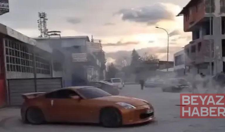 Trafikten menedilen otomobilini aldıktan sonra yine drift yaptı