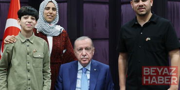 Cumhurbaşkanı Erdoğan, Gazzeli Ebu Cezer ve ailesini kabul etti