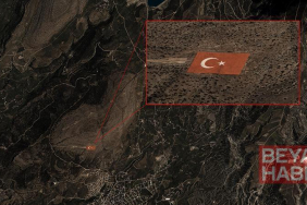 GÖKTÜRK-1 uydusu, Torosların zirvesine işlenen Türk bayrağını görüntüledi