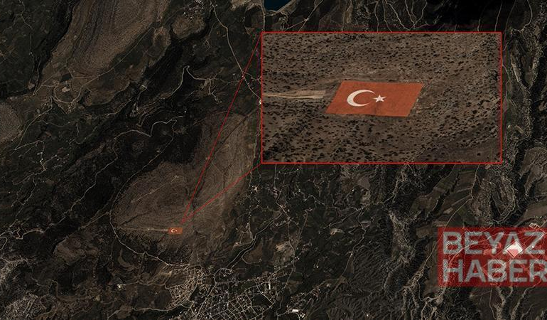 GÖKTÜRK-1 uydusu, Torosların zirvesine işlenen Türk bayrağını görüntüledi