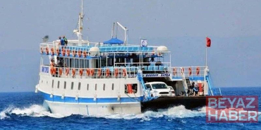 Bodrum’da feribota kuvvetli rüzgar engeli
