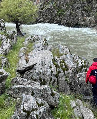 Muş’ta çaya düşen kadını arama çalışmaları sürüyor