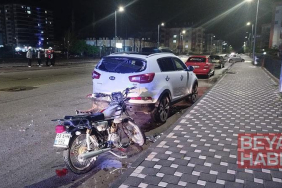 Motosiklet park halindeki cipe çarptı: 1 ölü, 1 yaralı