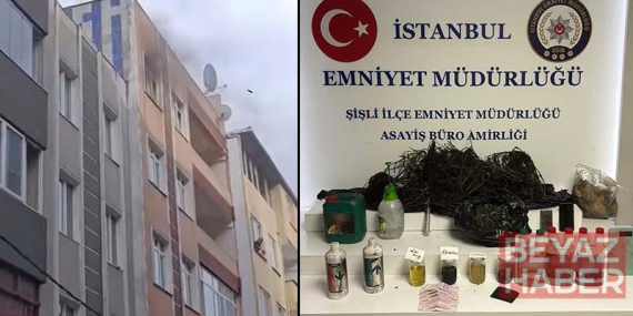 Şişli’de yangın ihbarına gittiler uyuşturucu serası buldular; değeri yarım milyon lira