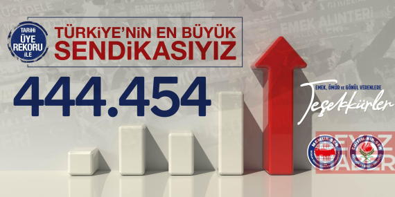 Eğitim-Bir-Sen, 444 bin 454 üye sayısına ulaştı