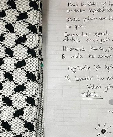 Sumud Filosu aktivisti Mallet’ten Türk sağlık çalışanlarına teşekkür mektubu