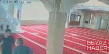 Bahçelievler’de cami imamına yumruklu saldırı kamerada