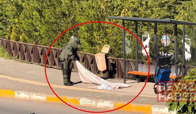 Tunceli’de fünye ile patlatılan poşetten battaniye çıktı