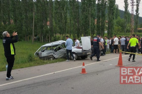 Amasya’da iki otomobil çarpıştı: Dede ve torun öldü, 2 yaralı
