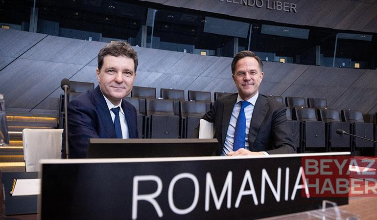 NATO Genel Sekreteri Rutte ile Romanya Cumhurbaşkanı Dan, düşen Rus İHA