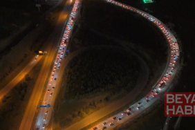 ‘Kilit Kavşak’ Kırıkkale’de bayram dönüş trafiği dron ile görüntülendi