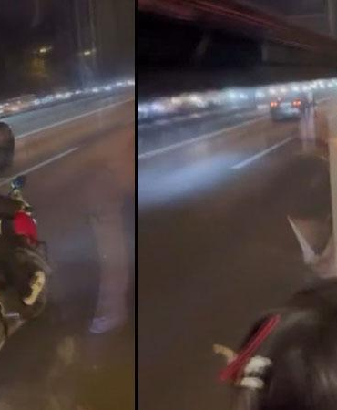 Trafikte tartıştığı İETT şoförüne elindeki cismi fırlattı; yolcuların panik anları kamerada