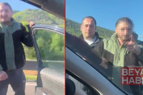 Otoyolda tartıştığı sürücüyü darbetti, o anlar kamerada