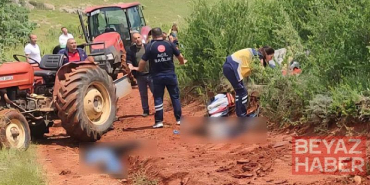 Traktör kazasında baba ile oğul öldü