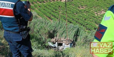 Uçuruma düşen hafif ticari aracın sürücüsü öldü