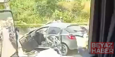 Araç 2 TIR'a birde çarptı, karı-koca feci şekilde can verdi