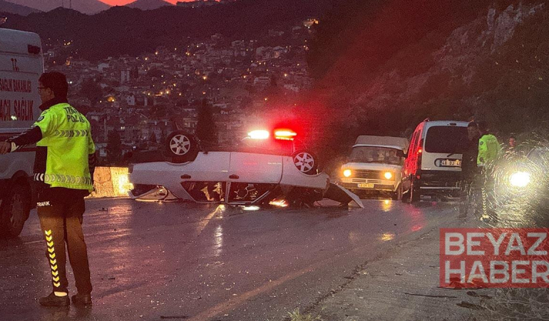 Muğla’da korkutan kaza: Takla atan otomobil uçuruma Mmtreler kala durdu