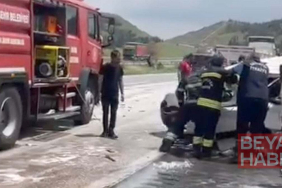 TIR dehşeti! Otomobilde sıkışan çift feci şekilde can verdi