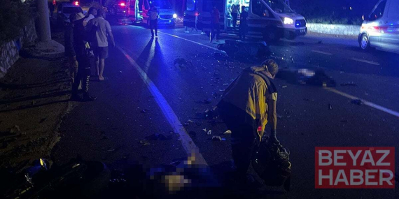 Motosikletler çarpıştı, iki sürücü de hayatını kaybetti