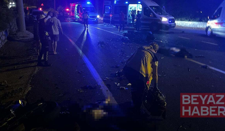 Motosikletler çarpıştı, iki sürücü de hayatını kaybetti