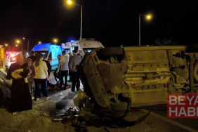 Batman’da düğünden dönen ailenin bulunduğu hafif ticari araç takla attı: 6 yaralı