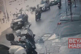 Kağıthane’de hatalı sollama kazası kamerada