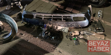 Kaza sonrası kaçan alkollü sürücü, otomobilinin düşen plakasından yakalandı