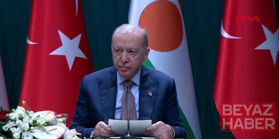 Cumhurbaşkanı Erdoğan Nijer Cumhurbaşkanı ile ortak basın toplantısında konuştu