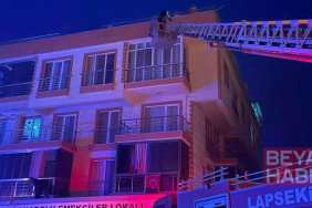 Bodrum katında çıkan yangında 6 kişi dumandan etkilendi