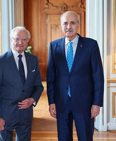 TBMM Başkanı Kurtulmuş, İsveç Kralı Gustaf tarafından kabul edildi