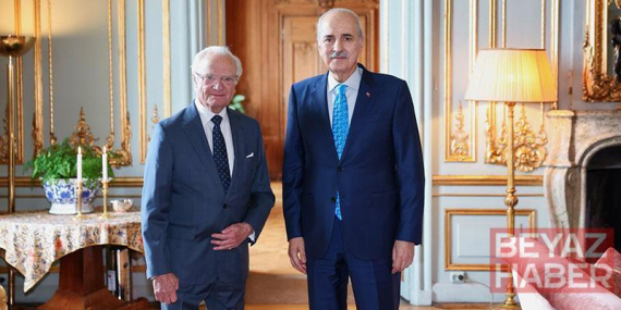 TBMM Başkanı Kurtulmuş, İsveç Kralı Gustaf tarafından kabul edildi