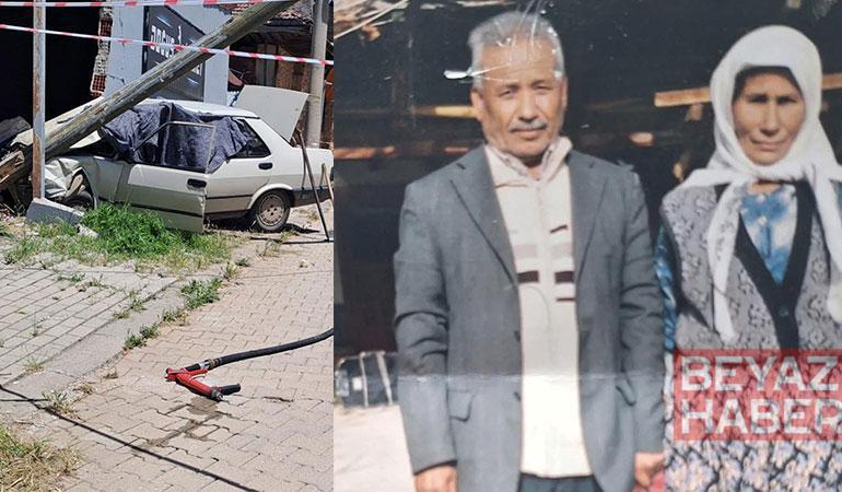 Duvara çarpan otomobildeki yaşlı çift öldü