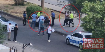 Adliye binasını görüntüleyen kişiler kendilerini uyaran polise saldırdı: 4 gözaltı