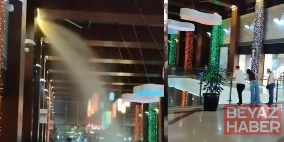 Bursa’da AVM'de panik! Fıskiyeler açıldı, ortalık göle döndü