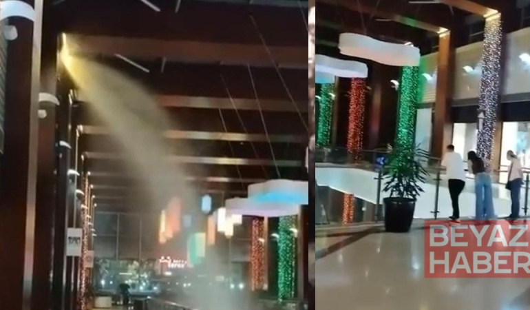 Bursa’da AVM'de panik! Fıskiyeler açıldı, ortalık göle döndü