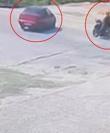 Otomobil ile çarpışan motosikletin sürücüsü yaralandı; kaza anı kamerada