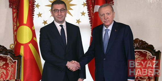 Cumhurbaşkanı Erdoğan, Kuzey Makedonya Başbakanı Hristijan Mickoski