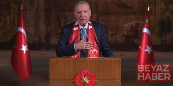 Cumhurbaşkanı Erdoğan, A Milli Futbol Takımı için video mesaj yayınladı