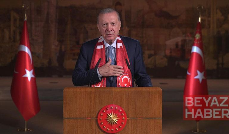 Cumhurbaşkanı Erdoğan, A Milli Futbol Takımı için video mesaj yayınladı