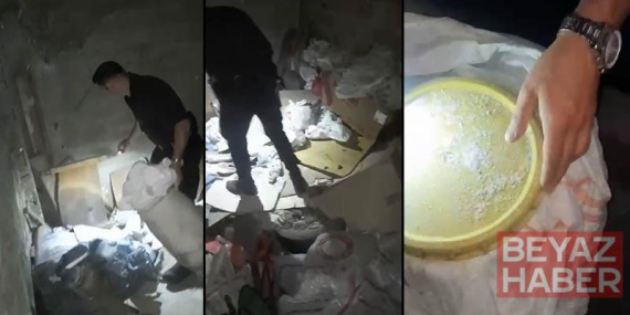 Kağıthane’de uyuşturucu deposuna çevrilen aile binasına baskın: