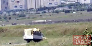 Avcılar’da atıkları boş araziye döküp yakan kamyonet şoförüne 50 bin lira ceza