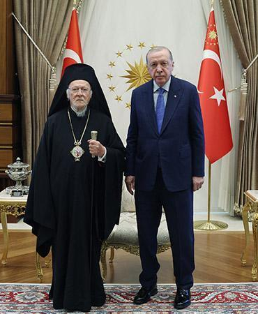 Cumhurbaşkanı Erdoğan, Fener Rum Patriği ile görüştü