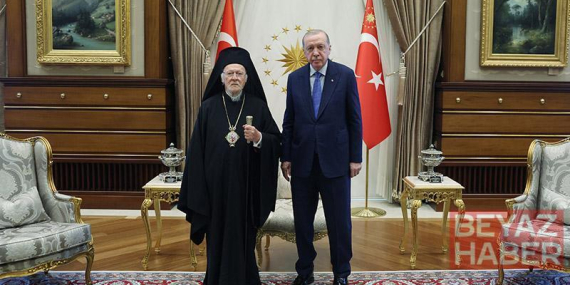Cumhurbaşkanı Erdoğan, Fener Rum Patriği ile görüştü