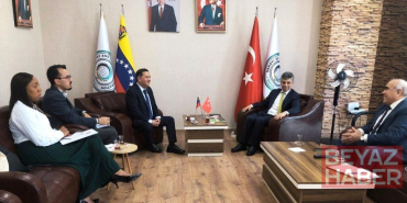 Venezuela’nın Ankara Büyükelçisi Gutierrez, SANKON’u ziyaret etti