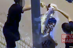 Aydınlatma direğine bağlayıp, üzerine un ve sıvı yağ döktüler