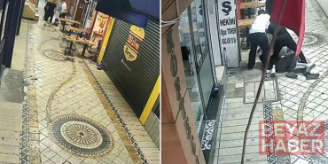 Yoldan geçen mühendisin önünü kesip dövdüler; olay kamerada