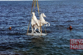 Saros Körfezi’nde dalış okulu açıldı, suya heykeller batırıldı